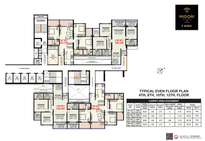 Project Image of 931.51 - 961.65 Sq.ft 3 BHK Apartment for buy in Vikram Midori Tower Phase 3