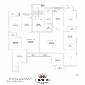 Project Image of 909.87 - 1280.47 Sq.ft 3 BHK Apartment for buy in Urban Orion 14