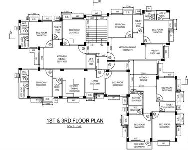 Sky Swapnoneer Swapnoneer Cluster Plan from 1st to 3rd Floor 2