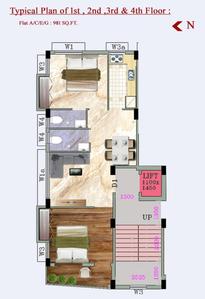 Project Image of 0.0 - 592.02 Sq.ft 2 BHK Apartment for buy in Firstbliss Raaj Sapphire