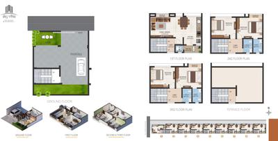 Project Image of 1105.24 - 1538.81 Sq.ft 4 BHK Row House for buy in Malhar Sky Villas
