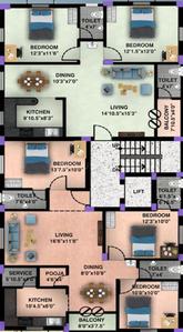 Project Image of 1097.0 - 1317.0 Sq.ft 2 BHK Apartment for buy in M C Sastha Hiranya Flat