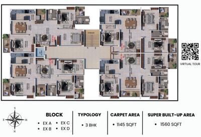 Project Image of 1075.0 - 1560.0 Sq.ft 2 BHK Apartment for buy in Tiruvantpuram City AG