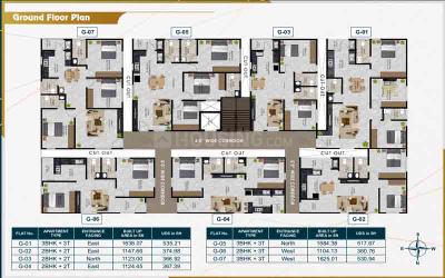 Project Image of 1104.13 - 1764.29 Sq.ft 2 BHK Apartment for buy in R V Fallon
