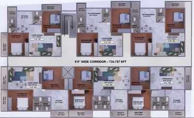 Project Image of 1010.0 - 1160.0 Sq.ft 2 BHK Apartment for buy in SNR Arcade