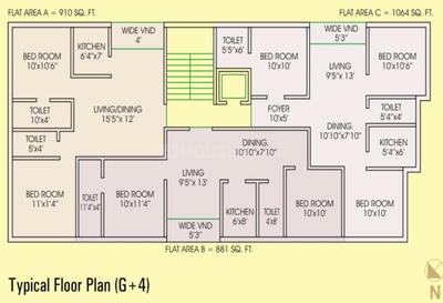 Project Image of 826.0 - 1263.0 Sq.ft 2 BHK Apartment for buy in Eden Habitat