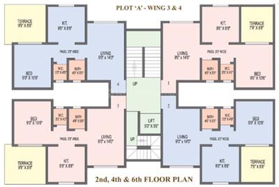 Project Image of 332.0 - 456.0 Sq.ft 1 BHK Apartment for buy in SCGK Royal Castle Building 1 3 4 5