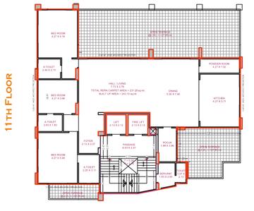 Project Image of 2489.48 - 3590.73 Sq.ft 3 BHK Apartment for buy in Ghelani Jolly The River Moon