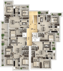 Project Image of 1615.0 - 1635.0 Sq.ft 3 BHK Apartment for buy in Mahabaleshwara Classique Mayflower