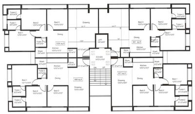 Project Image of 877.0 - 1004.0 Sq.ft 3 BHK Apartment for buy in Mairaa Allied 20 Appartments