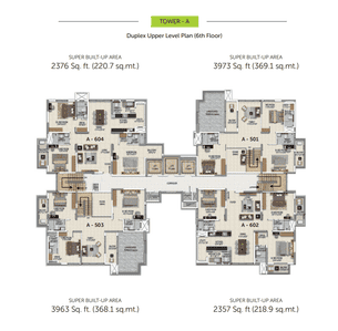 Project Image of 3720.0 - 4065.0 Sq.ft 4 BHK Duplex for buy in Sattva Magnificia