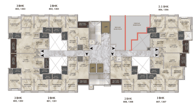 Project Image of 577.27 - 1108.89 Sq.ft 2 BHK Apartment for buy in Global Serenity D Building