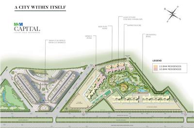Project Image of 1300.0 - 2298.0 Sq.ft 2.5 BHK Apartment for buy in M3M Capital