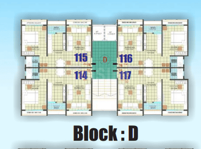 Project Image of 1332.0 - 1395.0 Sq.ft 2 BHK Apartment for buy in Sai Residency
