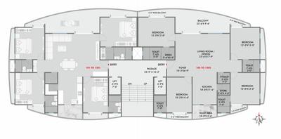 Project Image of 1274.0 - 1900.0 Sq.ft 3 BHK Apartment for buy in Avion Luxuria