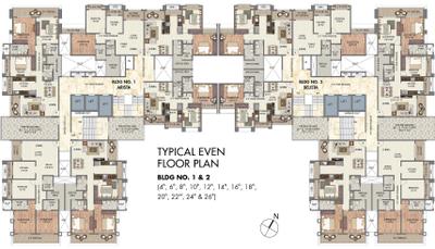 Project Image of 742.0 - 988.99 Sq.ft 2 BHK Apartment for buy in Paradise Sai World Legend Phase 1