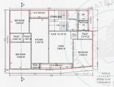 Project Image of 0.0 - 1083.28 Sq.ft 3 BHK Apartment for buy in Vins Fame