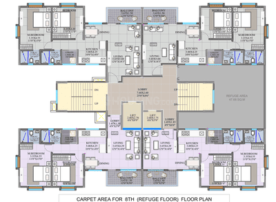 Project Image of 785.0 - 847.0 Sq.ft 2 BHK Apartment for buy in Kodre Blossom Park Building A