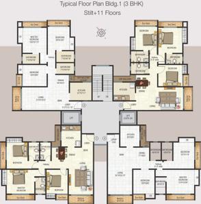 Project Image of 0.0 - 1645.0 Sq.ft 3 BHK Apartment for buy in Raunak Glory