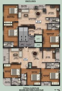Project Image of 910.0 - 1475.0 Sq.ft 2 BHK Apartment for buy in Vinoth Vinita