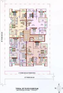 Project Image of 1555.0 - 18621.57 Sq.ft 3 BHK Apartment for buy in M R Aadya Homes