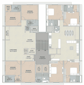 Project Image of 1961.0 - 2229.0 Sq.ft 4 BHK Apartment for buy in Affinity White