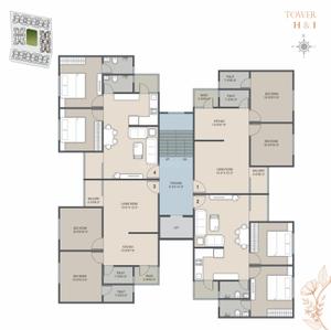 Project Image of 0.0 - 650.0 Sq.ft 2 BHK Apartment for buy in Akshar Vandan