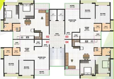 Project Image of 1440 Sq.ft 2 BHK Apartment / Flat for sale in Hanspura for Rs. 5000000