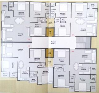 Project Image of 712.57 - 851.1 Sq.ft 3 BHK Apartment for buy in Shreeji Apple Wood