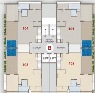 Project Image of 1922.22 - 2189.27 Sq.ft 4 BHK Duplex for buy in The Bougainvillea