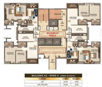 Project Image of 780.38 - 1114.06 Sq.ft 2 BHK Apartment for buy in Kumar Parc Residences A2