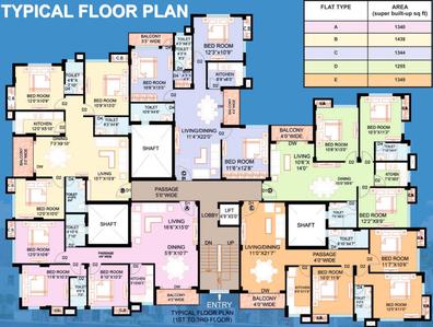 Project Image of 1200.0 - 1600.0 Sq.ft 3 BHK Apartment for buy in Webstar Sapphire Residency