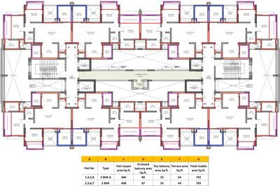 Project Image of 606.0 - 613.0 Sq.ft 2 BHK Apartment for buy in Abhinav Pebbles II E Building