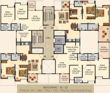 Project Image of 988.0 - 1483.0 Sq.ft 2 BHK Apartment for buy in Nyati Equatorial