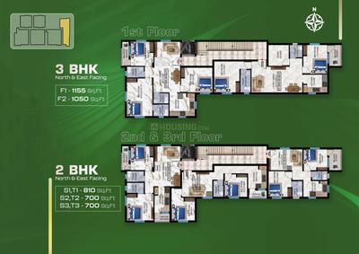Project Image of 645.0 - 1245.0 Sq.ft 2 BHK Apartment for buy in ACS Evergreen
