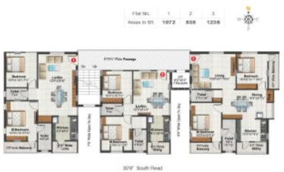 Project Image of 835.0 - 1456.0 Sq.ft 2 BHK Apartment for buy in Vaishnavi Ram And Shyam