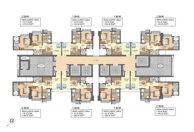 Project Image of 401.06 - 742.6 Sq.ft 1 BHK Apartment for buy in Runwal Avenue Wing K