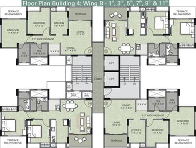 Project Image of 716.0 - 718.0 Sq.ft 2 BHK Apartment for buy in Kalpataru Serenity