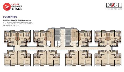 Project Image of 319.0 - 385.0 Sq.ft 1 BHK Apartment for buy in Dosti Greater Thane