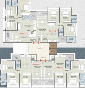 Project Image of 822.47 - 875.43 Sq.ft 3 BHK Apartment for buy in Upasana Tirupati Residency