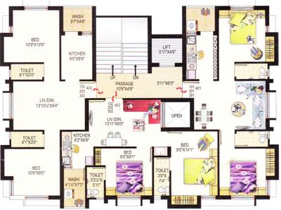 Project Image of 0.0 - 525.0 Sq.ft 2 BHK Apartment for buy in Madhav 2