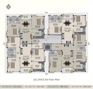 Project Image of 896.0 - 1224.0 Sq.ft 2 BHK Apartment for buy in Sai Lakshmi Flats