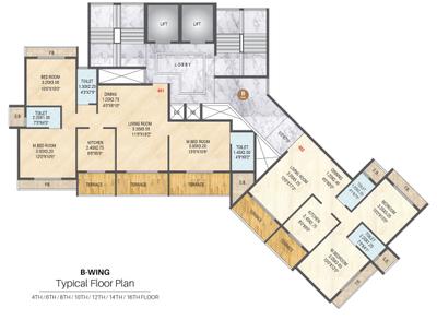 Project Image of 1750 Sq.ft 3 BHK Apartment / Flat for sale in Nerul for Rs. 29000000