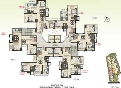 Project Image of 913.0 - 1205.0 Sq.ft 2 BHK Apartment for buy in Real Padmasri