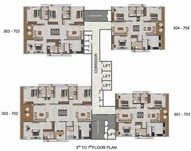 Project Image of 2386.0 - 3917.0 Sq.ft 3 BHK Apartment for buy in Casagrand GS Infinity