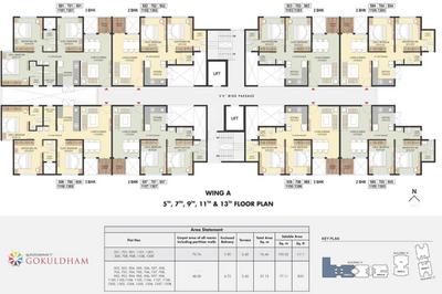 Project Image of 517.0 - 1113.0 Sq.ft 2 BHK Apartment for buy in Samraat Gokuldham Project 01