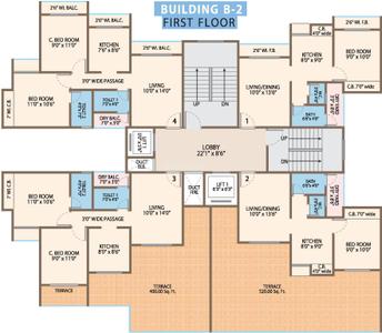 Project Image of 398.0 - 570.0 Sq.ft 1 BHK Apartment for buy in Shree Odhav Shree Hari Residency