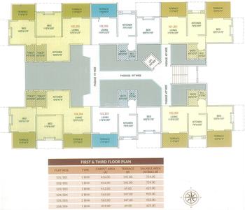 Project Image of 0.0 - 411.0 Sq.ft 1 BHK Apartment for buy in Sairaj Residency