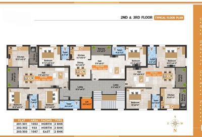 Sai Vishaka Vishaka Cluster Plan from 2nd to 3rd Floor 1
