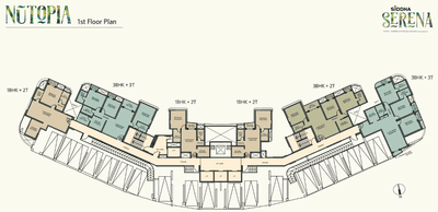 Project Image of 586.0 - 1415.0 Sq.ft 2 BHK Apartment for buy in Siddha Serena